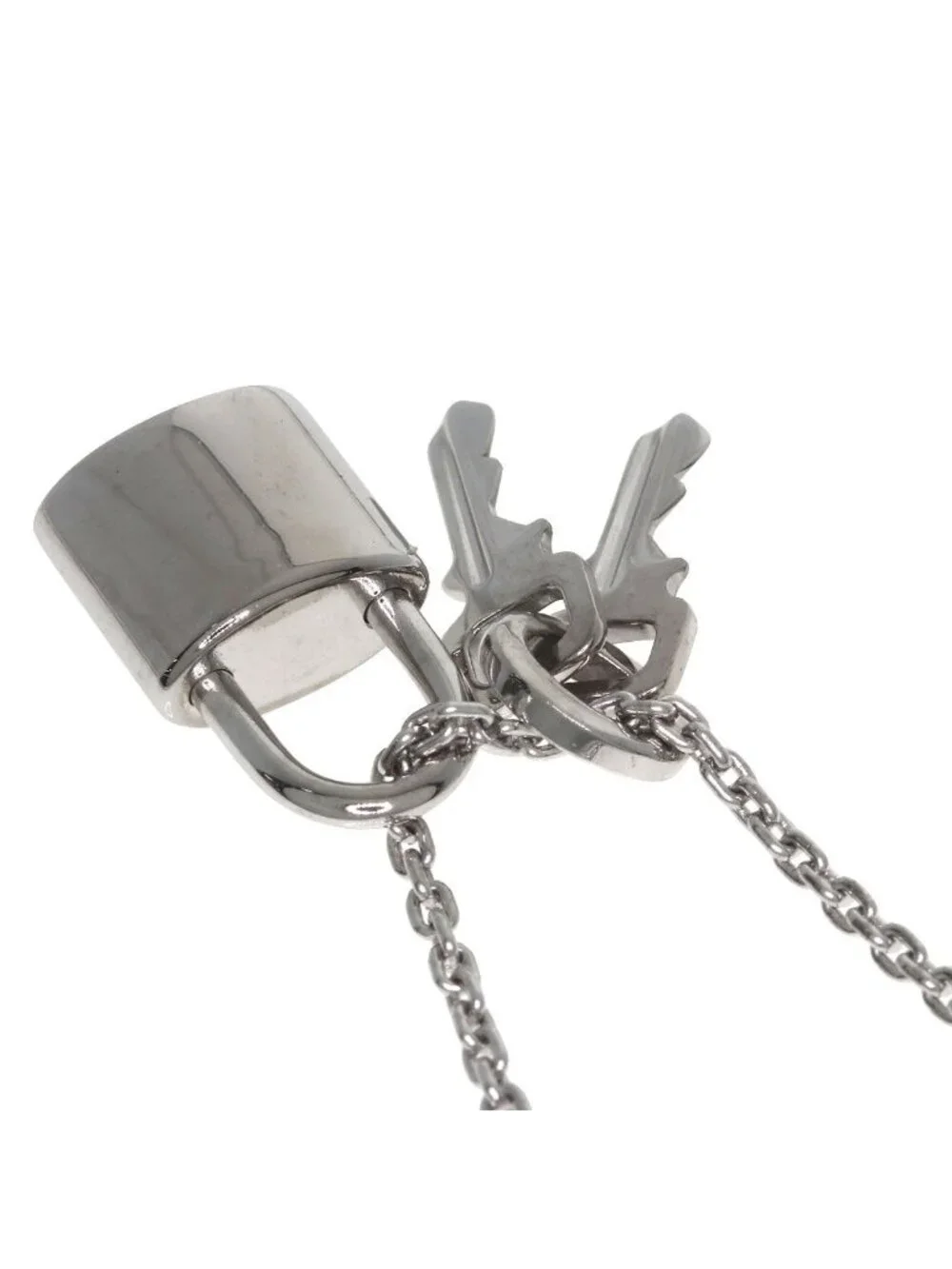 Louis Vuitton Lock It Necklace 18k White Gold